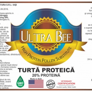 Turta proteica cu Ultra Bee - proteina minima 20%