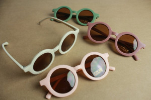 Ochelari de soare cu protectie UV pentru copii - unisex - soft pink