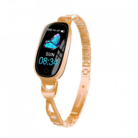 Bratara fitness smart dama F18G, memento perioada menstruala, ritm cardiac, padometru, iOS si Android, Bluetooth 4.0