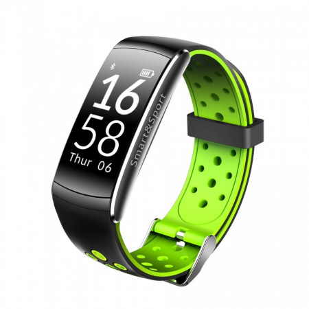 Bratara fitness smart Q8 bluetooth, Android, iOS, OLED 0.96 inch, heart rate, verde