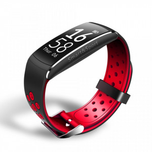 Bratara fitness smart Q8 bluetooth, Android, iOS, OLED 0.96 inch, heart rate, rosu