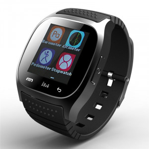 Ceas smartwatch RegalSmart M26-162 Bluetooth, ecran 1.5", barometru, pedometru, altimetru, notificari SMS, Facebook, Whatsapp, negru
