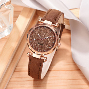 Ceas de dama Geneva Exclusive brown