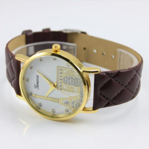 Ceas de dama Geneva Paris brown