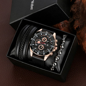 Set cadou cu ceas barbatesc Vavavoom KWD0322 si doua bratari elegante