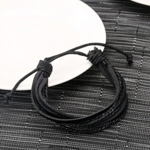 Set cadou cu ceas barbatesc Migeer Casual negru si bratara vintage
