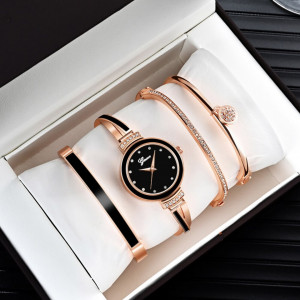 Set cadou cu ceas de dama CH0083 si trei bratari elegante