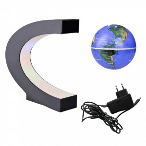 Glob pamantesc magnetic plutitor cu lumina LED