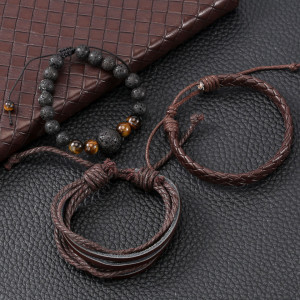 Set cadou cu ceas barbatesc Migeer TZ005 si trei bratari elegante
