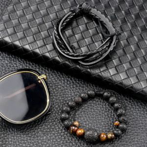 Set cadou cu ceas barbatesc Migeer TZ061 si doua bratari elegante