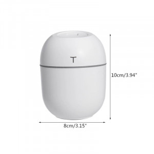 Umidificator de aer cu ultrasunete cu difuzor aromaterapie cu LED, 220 ml