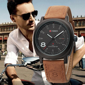 Ceas barbatesc Curren brown army