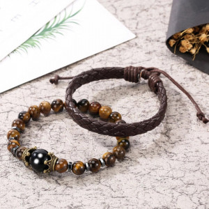 Set cadou cu ceas barbatesc Geneva si bratari elegante