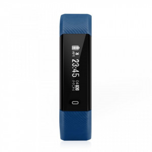 Bratara fitness smart HR BT 4.0, ritm cardiac, pedometru, remote camera, notificari, Android, iOS, vibratii, albastru