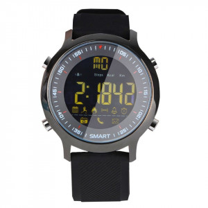 Ceas smartwatch Sport EX18 BT 4.0, Android, iOS, padometru, anti-lost, notificari, negru