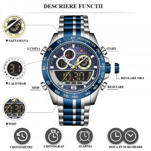 Ceas barbatesc Naviforce atlantic blue