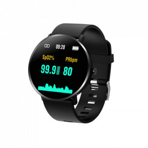 Bratara fitness smart F25T, ritm cardiac, temperatura corpului, nivel oxigen sange, iOS si Android, Bluetooth 4.0