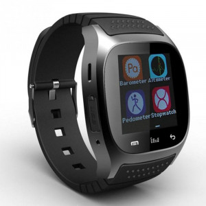 Ceas smartwatch RegalSmart M26-162 Bluetooth, ecran 1.5", barometru, pedometru, altimetru, notificari SMS, Facebook, Whatsapp, negru