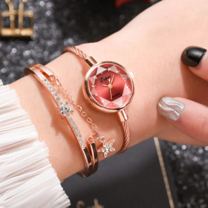 Set ceas de dama Lvpai red cu o bratara