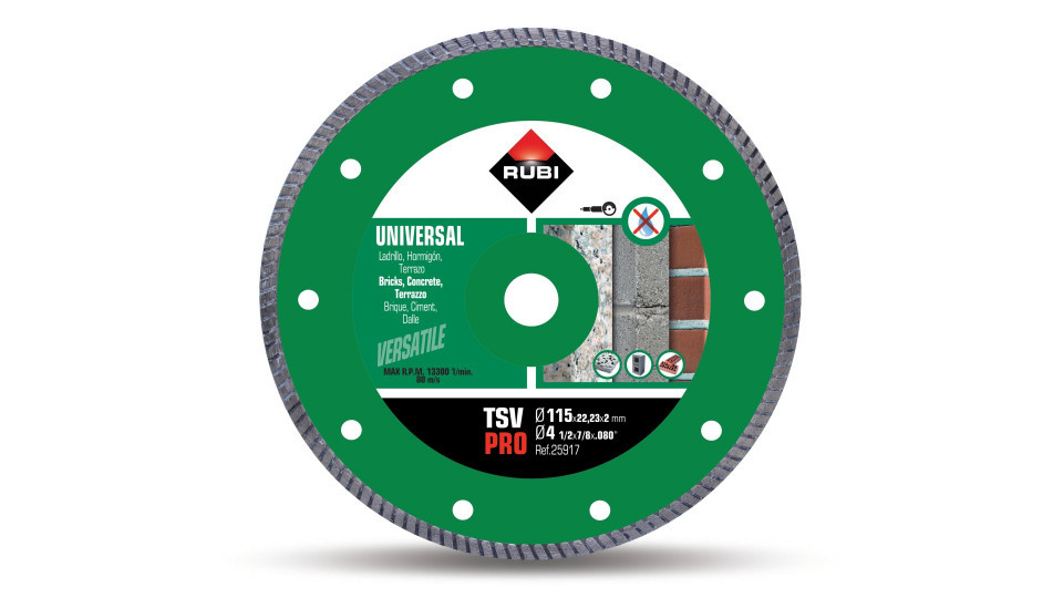 Disc diamantat pt. beton si caramida 115mm, tsv 115 pro - rubi-25917