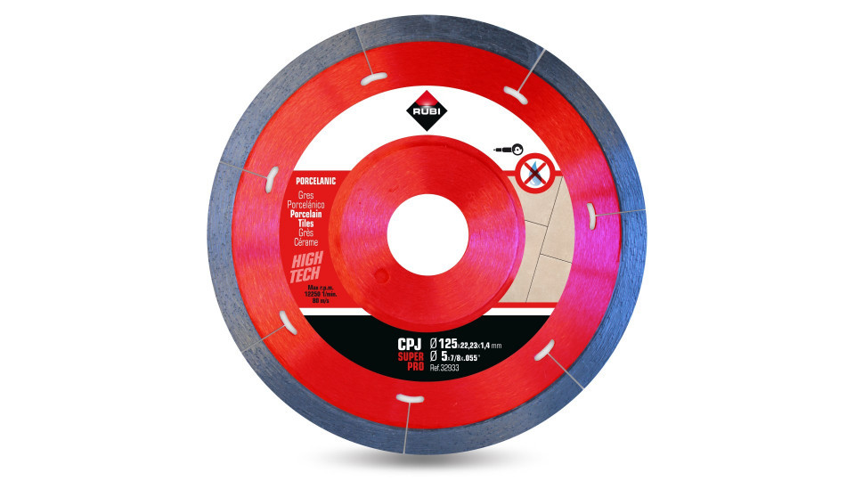 Disc diamantat pt. gresie portelanata 125mm, cpj 125 superpro - rubi-32933