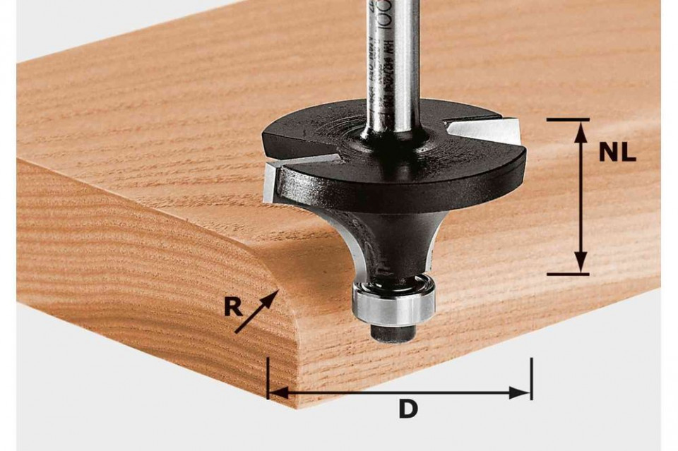 Freza de rotunjit hw s8 d25,5/r6,35 kl