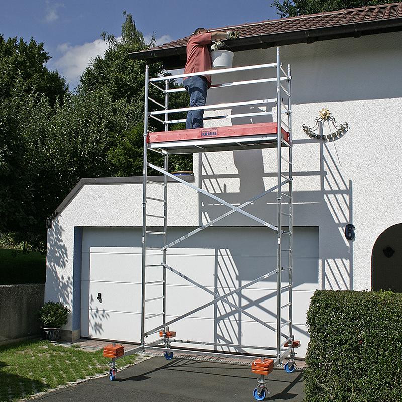 Schela din aluminiu protec 0,6 x 2m, aluminiu, inaltime lucru 5,3m (0+1+roti)