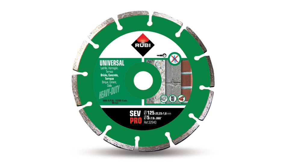 Disc diamantat pt. beton si caramida 125mm, sev 125 pro - rubi-32940