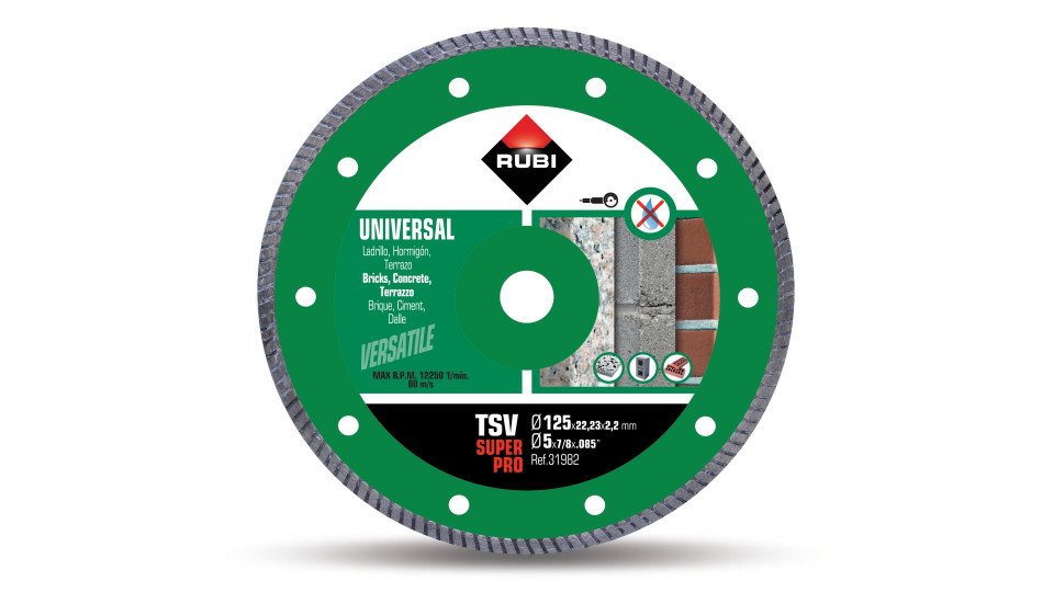 Disc diamantat pt. beton si caramida 125mm, tsv 125 pro - rubi-31980