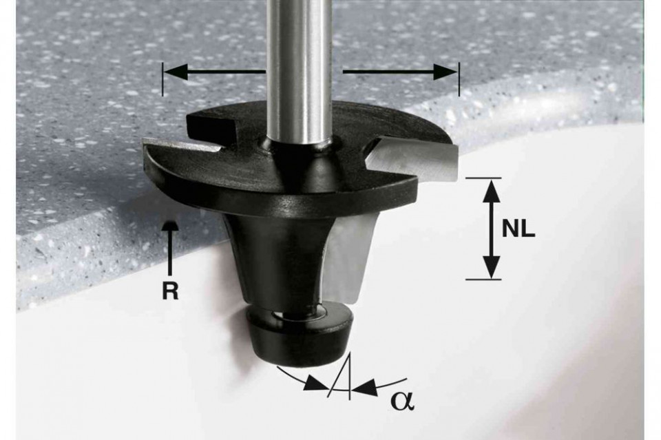 Freză pentru bazine hw r6.35/25/6° ss s12
