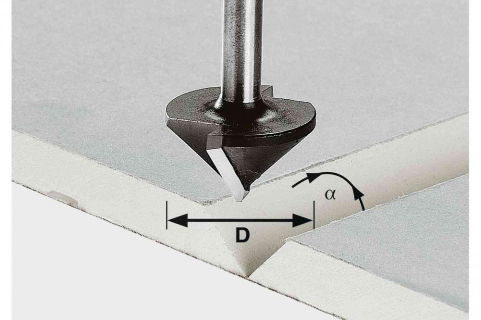 Freză pentru gips-carton hw s8 d12,5/45°