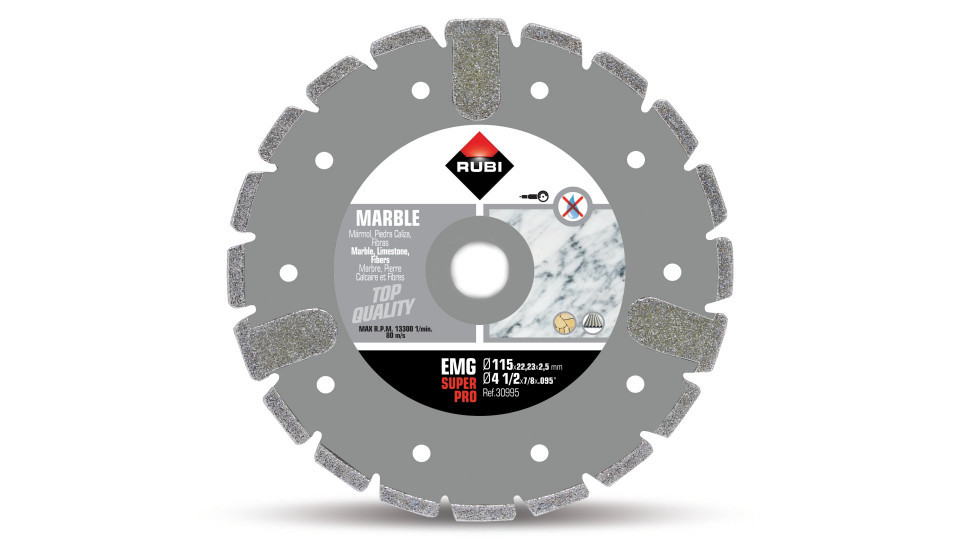 Disc diamantat galvanizat pt. marmura 115mm, emg 115 superpro - rubi-30995