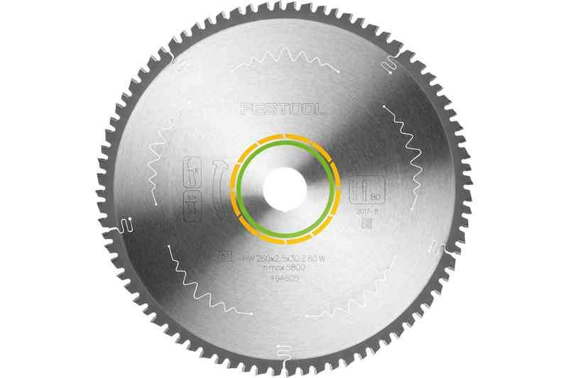 Panza de ferastrau circular cu dinti fini 260x2,5x30 w80