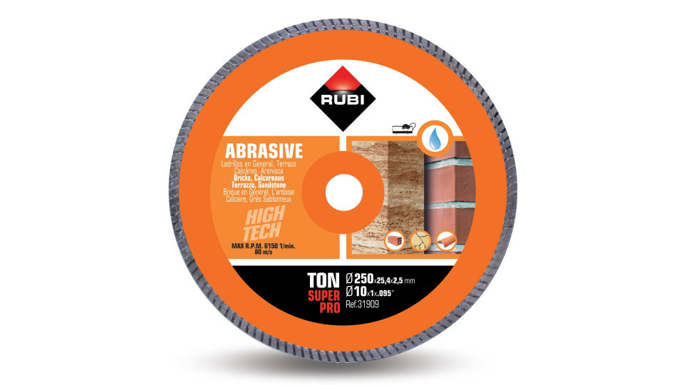 Disc diamantat pt. materiale abrazive 250mm, ton 250 superpro - rubi-31909