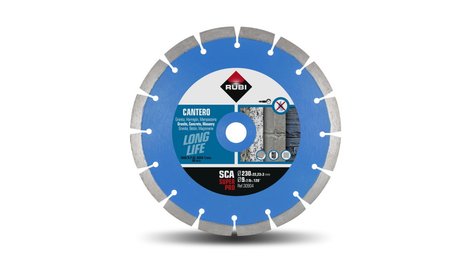 Disc diamantat pt. materiale de constructii 230mm, sca 230 super pro - rubi-30904