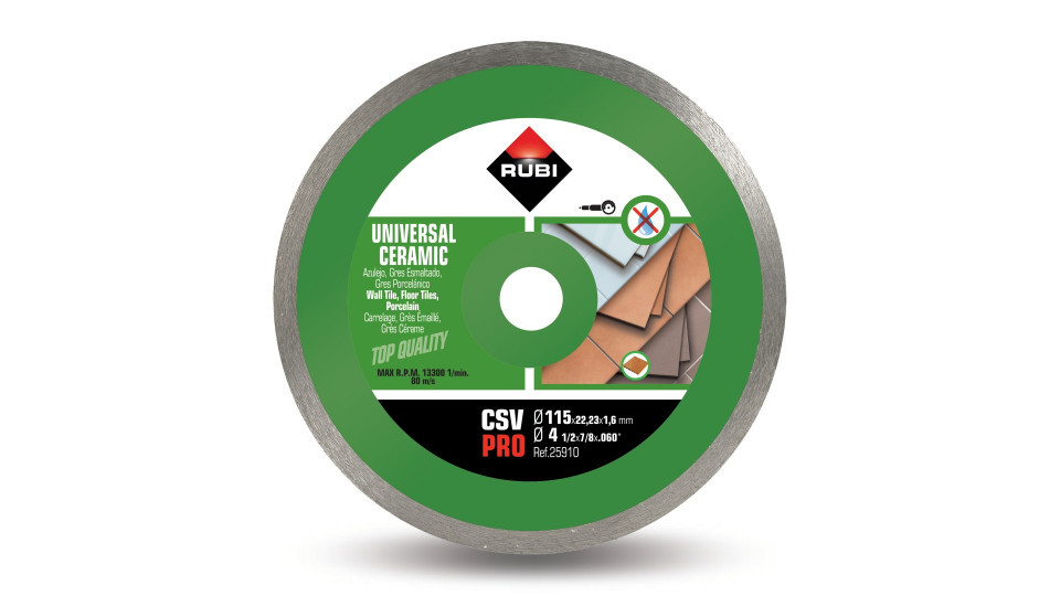 Disc diamantat pt. placi ceramice 115mm, CSV 115 Pro - RUBI-25910