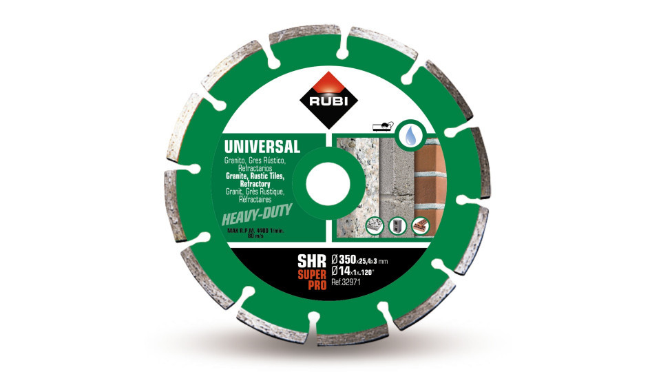 Disc diamantat pt. materiale de constructii 350mm, shr 350 superpro - rubi-32971