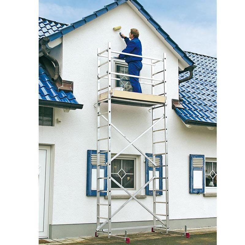 Schela mobila din aluminiu corda 0,6 x 1,5m, aluminiu, inaltime lucru 5m (a+b)