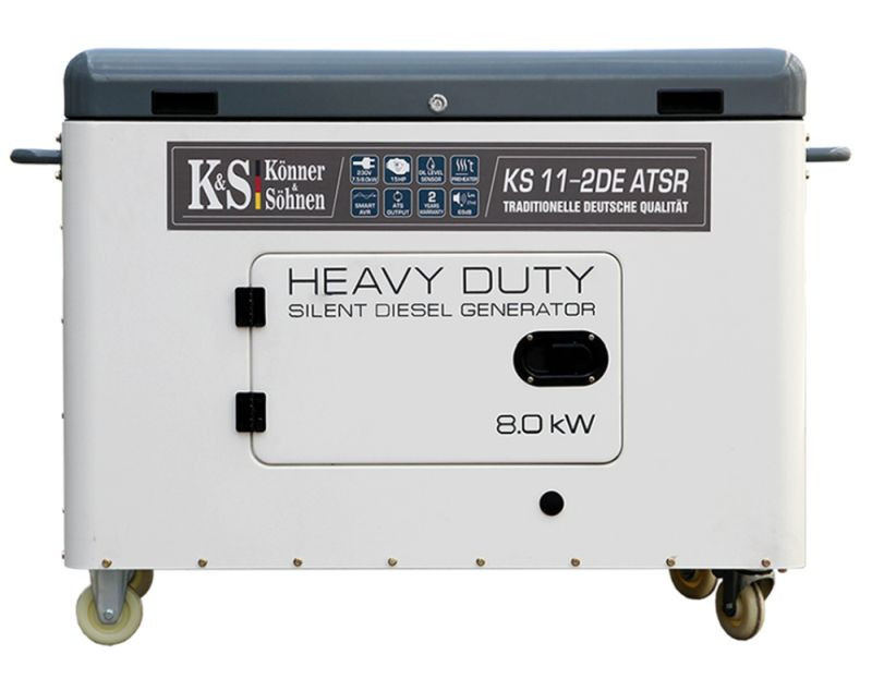 Generator de curent 8 kw diesel - heavy duty - insonorizat - konner & sohnen - ks-11-2de-atsr--silent