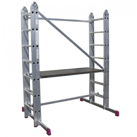 Scara schela articulata din aluminiu Corda 0,6 x 1,5m, aluminiu, inaltime lucru 4m