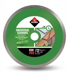 Disc diamantat pt. gresie si faianta 250mm, CEV 250 Pro - RUBI-25934