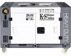 Generator de curent 9 KW diesel - Heavy Duty - insonorizat - Konner & Sohnen - KS-13-2DEW-ATSR-Silent
