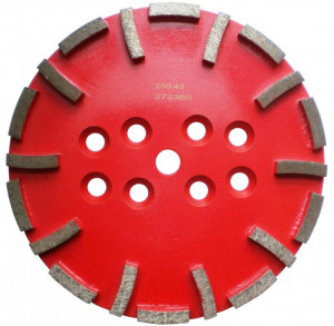 Disc cu segmenti diamantati pt. slefuire pardoseli - segment mediu - Rosu - 250 mm - prindere 19mm - DXDH.8500.250.43