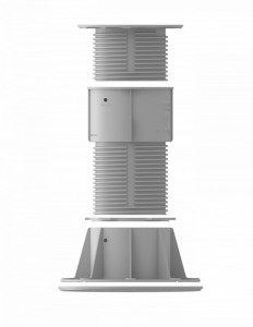 Prelungitor pentru Plot / Piedestal / Suport reglabil pentru gresie / pardoseli inaltate, adauga 225mm la inaltime - XLEV-L-DM