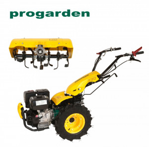 ProGARDEN Pachet Campo U14 motocultor multifunctional, 14CP, benzina, 3+2 viteze, freza tractata BT-X90 900mm [BT330/G190]