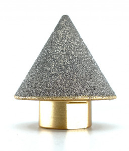 Freza diamantata conica pt. rectificari in placi ceramice, piatra, 2-38mm - DXDY.FCON.2-38
