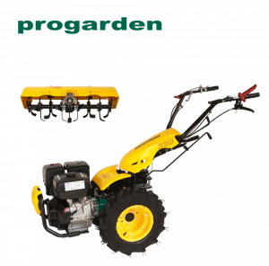 ProGARDEN Pachet Campo U14 motocultor multifunctional 14CP, benzina, euro5, 3+2 viteze, freza tractata BT-X65 650mm [BT330/G190]