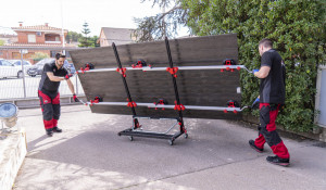 Sistem de transport cu ventuze pt. placi de dimensiuni mari, 320cm, 80kg, Slim Easy Trans Plus - RUBI-18976