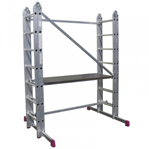Scara schela articulata din aluminiu Corda 0,6 x 1,5m, aluminiu, inaltime lucru 4m