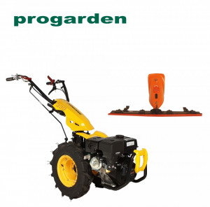 ProGARDEN Pachet Campo U9 motocultor multifunctional 9CP, benzina, 3+2 viteze, bara cosire mobila 1200mm [BT330/G177]